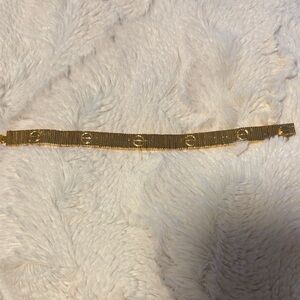 Gold Bracelet with Circular Accents